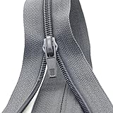 Extra Long Spiral Zip/Open Ended Zipper - 200cm & 230cm / black & grey - HQ Made in Europe (200 cm, Grey)