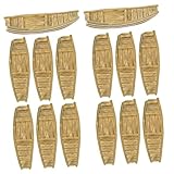 CLISPEED 15pcs Miniature Fishing Boat Models Resin Boat Decor for Home Office Desktop Ornaments Unique Fishing Boat Decorations for Gardens and Collecting