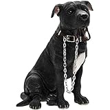 Leonardo Black Staffordshire Bull Terrier Walkies ornament figurine