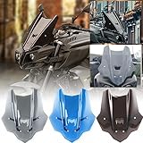 Motorcycle ABS Double Bubble Fairing Windshield Windscreen Fits for Y-amaha MT10 FZ10 MT-10 FZ-10 MT FZ 10 2016 2017 2018 2019 2020 2021 Wind Deflector Flyscreen Protector (Smoke)
