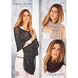 Stylecraft Knitting Pattern - Eskimo Kisses DK Yarn - Ladies Shawl, Scarf, Snood 9056