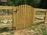 Wooden Garden Arched Picket Gate Pedestrian Gate Wooden Pressure Treated 3ft 90cm,Wooden Garden gate, Garden Gates Wooden, Garden Gates Wooden Picket (90cm High x 90cm Wide x 7cm Deep)