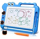 AiTuiTui Dinosaur Magnetic Drawing Board Kids Toys for 3 4 5 Years Old Girls Boys Birthday, Color Erasable Doodle Education Learning Kid Age 3-7, Toddler Drawing Travel Toys (Blue)