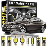 BMT xms LED Interior Light Kit Replacement for BMW 5 Series F10 Sedan F11 Wagon 2010-2016, 6000K LED Lights for Car Interior, 23 Pieces
