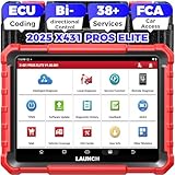 LAUNCH X431 PROS ELITE Bi-directional Diagnostic Scanner, ECU Online Coding, All System Scan Tool, Support 38+ Services, CANFD&DoIP, Guide Function, 2 Years Free Update