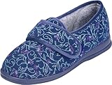 Cosyfeet Holly - Midnight Floral - 6-6E - Extra Wide Women's Slippers