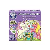 Orchard Toys Unicorn Jewels Colour Matching Travel Games for Learning Colours, Mini Board Game, Unicorn Game for 3+ Year Olds, Toddlers, Kids, Family Game for Unicorn Gifts, Educational Birthday Party