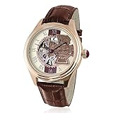 The Bradford Exchange A Limited Edition WWI 100th Anniversary Commemorative 'Victoria Cross’ Mechanical Men’s Watch with a Cream Toned Face and Rose Gold-Plated Casing from