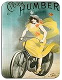 Funkyzilla Humber Vintage Bicycle Ad Mouse Mat. Classic Cycling Bike Mouse pad Gift