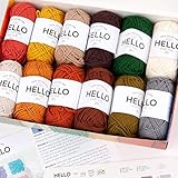 Hello 100% Cotton 12 Ball Yarn Pack - Vintage