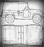 austin gipsy s4 Blueprint Drawing A4 Photo