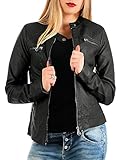 ONLY Women's Bandit Pu Biker Noos Jacket, Black (Black C-n10), 10 UK