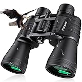 20x50 High Powered Binoculars for Adults, Waterproof Compact Binoculars with Low Light Vision, Ideal Essenstials for Travel Camping Bird Watching Cruise Hunting Football Games (Carrying Bag Included)