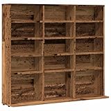 vidaXL CD Cabinet/Bookcase - Engineered Wood Storage, Old Wood Finish, 100x23x89.5 cm, Modern Style