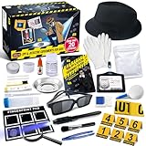UNGLINGA Kids Spy Kit Detective Set Over 20 Activities - Fingerprint Toys Gifts for 5 6 7 8 9 10 11 12 Years Old Boys Girls Science Experiments