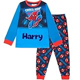 Marvel Spiderman Personalised Pyjama for Kids Long Sleeve Winter Pyjama Soft and Comfortable Gift for Boys PJ Set Age 4/5 Blue