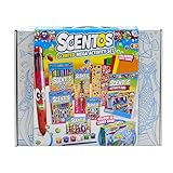 Scentos Scented Mega Activity Set, Colouring Kit with Markers, Crayons, Paint Pots, Activity Book and Carry Case