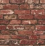 Fine Decor FD31285 Rustic Brick Wallpaper, Red