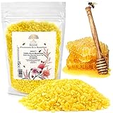 Eco Lux UK 500g Premium Bees Wax Golden Yellow Pellets for Candle Making, Natural Organic Beeswax Cosmetic Grade for Skin, Body, Lip Balm and Soap Making Supplies No additives Harmless and Pure (500g)