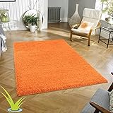 Wadan 60x110cm Orange Shaggy Rugs Living Room |5mm Thick Pile | Extra Large Small Medium | Rectangular Size | Soft Touch | Living Room Area Rugs | Non Shedding