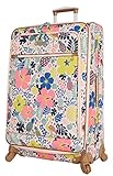 Lily Bloom Design Pattern 28" Luggage Softside Expandable With Double Spinner Wheels, Large Lightweight Suitcase Checked Bag For Women, Trop Pineapple, 71.12 cm