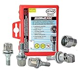 Heyner Locking Wheel Nuts M12x1.25 Fits Citroen C4 Picasso & Grand Picasso Models 2005 To 2024 Models Set 4 Locks Alloys Antitheft Protection Bolts ZH4