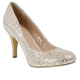 Lotus Silver Floral Print Clancy Court Shoes 6