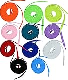 Fat-catz-copy-catz Wholesale Joblot of 10x Pairs of Flat Plain Colour 1.5cmx120cm Length Shoe, Boot, Trainer Laces Mixed Colours