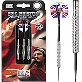 Legend Darts D0875 | Eric Bristow | Knurled Cocked FingerPremium 90% Tungsten Steel Tip Dart Set | 26g