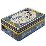 Nostalgic-Art Retro Storage Jar Flat Pins & Needles Sewing Box - Gift Idea for the Kitchen, Tin Tin with Lid, Vintage Design, 2.5 L