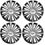 UKB4C 4x Wheel Trims Hub Caps 14" Covers fits VW Polo Golf Fox Lupo in Silver & Black Alloy Look