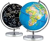 Science Kidz 2 in 1 Light Up Globe For Kids - Illuminated Constellation Light - Educational Childrens World Globe & Bedroom Night Light