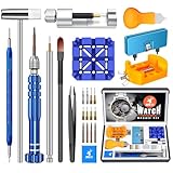 JOREST Watch Repair Tool Kit, for Watch Back and Link Removal & Battery Replacement & Strap Adjustment, Screwdriver Set, Opening Tool, Cleaning Kit, Case Opener