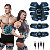 AILEDA EMS Muscle Stimulator, Electric Abdominal Toner, Abdominal Muscle Toner Electronic Toning Belts Workout Home Fitness Device with USB Rechargeable for outdoor und Indoor