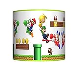 Super Mario - Ceiling LAMPSHADE - 10" Drum - Boys Bedroom LAMP Shade