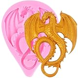XMOLDNMS Dragon Silicone Moulds Cute Dragon Fondant Mould Animal Dragon Chocolate Mould Baking Mould for Cake Decorating Cupcake Topper Gum Paste Candy Polymer Clay