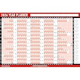 FIRST CHOICE KAYA 2026 Wall planner A1 - Large 85x58 cm Laminated Year Calendar with Dry Wipe Pen & 200+ Stickers - Reusable Year-at-a-Glance Planner for Home, Office, School & Business Organisation