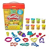 Play-Doh Large Tools and Storage Activity Set for Children Aged 3 Years and Up with 8 Non-Toxic Colours and 20-Plus Tools