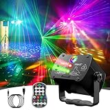Jagdag Disco Party Lights, Sound Activation DJ Party Strobe Lights Stage Effects Exceptional for Home Birthday Wedding and Karaoke Parties Indoor Projector - 90 Patterns with Remote Control