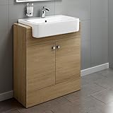 660mm Oak Basin Vanity Cabinet Bathroom Storage Furniture Deep Sink Unit