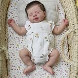 Anano Lifelike Reborn Baby Doll Soft Platinum Silicone Full Body 45cm Newborn Size Anatomically Correct Silicone Babies For Kids 3+ Realistic Play, Collection, And Gifting