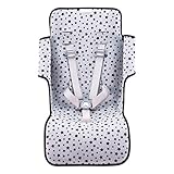 JYOKO Kids Pram Liner for Stroller Compatible with Maclaren Quest, Techno, Triumph, XT, 100% Cotton (Black Star)