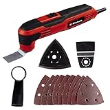 Einhell TC-MG 250 CE Oscillating Multi Tool - 250W Multi-Tool Kit for Sawing, Cutting, Sanding - Multifunctional Tool with Saw Blade, Plunge Saw Blades, Delta Sander Pad and 9 x Sanding Discs