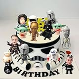 14pcs 3D Wars Cake Toppers, Wars figures set,Happy Birthday Cake Toppers,Cartoon Party Decorations