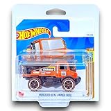 Hot Wheels Mercedes-Benz Unimog 1300L (Orange, Black & Brown) 1/10 HW Dirt - 2024-178/250 (Short Card) - includes a KLAS Car Keeper Protector Case - HTF05