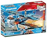 Playmobil Air Stunt Show 70831 Phoenix Biplane, Toy Plane with Engine Sound Effects, Aeroplane Toy for 5+ Year OIds