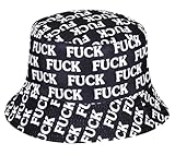 Fuck Bucket Hat, Funny Accesory for Festivals, Parties, Events, Black