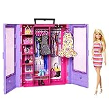 ​Barbie Fashionistas Ultimate Closet Portable Fashion Toy with Doll, Clothing, Accessories and Hangers, Gift for 3 Years Old and Up, HJL66