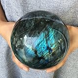FACSER Natural crystal rough 1pc Natural Crystal Ball Natural Labradorite Sphere Natural Stone furnishings Wealth prosperous Connections Wedding
