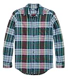 POLO RALPH LAUREN Men's Classic-Fit Multicolor Plaid Brushed Flannel Shirt, Green Multi, Medium